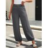 imageCaracilia Women Wide Leg Palazzo Pants 2025 Summer Casual High Waist Flowy Loose Boho Beach Vacation Lantern PantsDark Gray