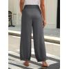 imageCaracilia Women Wide Leg Palazzo Pants 2025 Summer Casual High Waist Flowy Loose Boho Beach Vacation Lantern PantsDark Gray