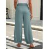 imageCaracilia Women Wide Leg Palazzo Pants 2025 Summer Casual High Waist Flowy Loose Boho Beach Vacation Lantern PantsLake