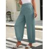 imageCaracilia Women Wide Leg Palazzo Pants 2025 Summer Casual High Waist Flowy Loose Boho Beach Vacation Lantern PantsLake