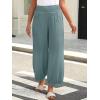 imageCaracilia Women Wide Leg Palazzo Pants 2025 Summer Casual High Waist Flowy Loose Boho Beach Vacation Lantern PantsLake