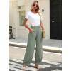 imageCaracilia Women Wide Leg Palazzo Pants 2025 Summer Casual High Waist Flowy Loose Boho Beach Vacation Lantern PantsLight Green