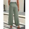 imageCaracilia Women Wide Leg Palazzo Pants 2025 Summer Casual High Waist Flowy Loose Boho Beach Vacation Lantern PantsLight Green