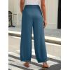 imageCaracilia Women Wide Leg Palazzo Pants 2025 Summer Casual High Waist Flowy Loose Boho Beach Vacation Lantern PantsTeal