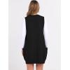 imageCaracilia Womens Sweater Vest Dress Wool Blend V Neck Sleeveless Loose Fit Casual 2025 Fall Short Tank Dresses with PocketsBlack