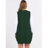 imageCaracilia Womens Sweater Vest Dress Wool Blend V Neck Sleeveless Loose Fit Casual 2025 Fall Short Tank Dresses with PocketsDeep Green