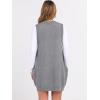 imageCaracilia Womens Sweater Vest Dress Wool Blend V Neck Sleeveless Loose Fit Casual 2025 Fall Short Tank Dresses with PocketsGrey
