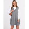 imageCaracilia Womens Sweater Vest Dress Wool Blend V Neck Sleeveless Loose Fit Casual 2025 Fall Short Tank Dresses with PocketsGrey