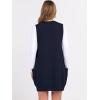 imageCaracilia Womens Sweater Vest Dress Wool Blend V Neck Sleeveless Loose Fit Casual 2025 Fall Short Tank Dresses with PocketsNavy Blue