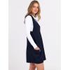 imageCaracilia Womens Sweater Vest Dress Wool Blend V Neck Sleeveless Loose Fit Casual 2025 Fall Short Tank Dresses with PocketsNavy Blue