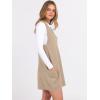 imageCaracilia Womens Sweater Vest Dress Wool Blend V Neck Sleeveless Loose Fit Casual 2025 Fall Short Tank Dresses with PocketsYellow Khaki