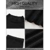 imageCaracilia Womens 2 Piece Skirts Sets Fuzzy Fleece Sweater Long Sleeve Knit Tops Midi Skirt Travel Matching Outfits 2025 FallBlack