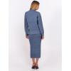 imageCaracilia Womens 2 Piece Skirts Sets Fuzzy Fleece Sweater Long Sleeve Knit Tops Midi Skirt Travel Matching Outfits 2025 FallDeep Grey Blue