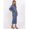imageCaracilia Womens 2 Piece Skirts Sets Fuzzy Fleece Sweater Long Sleeve Knit Tops Midi Skirt Travel Matching Outfits 2025 FallDeep Grey Blue