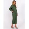 imageCaracilia Womens 2 Piece Skirts Sets Fuzzy Fleece Sweater Long Sleeve Knit Tops Midi Skirt Travel Matching Outfits 2025 FallLawn Green
