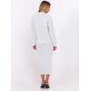 imageCaracilia Womens 2 Piece Skirts Sets Fuzzy Fleece Sweater Long Sleeve Knit Tops Midi Skirt Travel Matching Outfits 2025 FallLight Grey