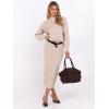 imageCaracilia Womens 2 Piece Skirts Sets Fuzzy Fleece Sweater Long Sleeve Knit Tops Midi Skirt Travel Matching Outfits 2025 FallLight Khaki