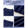 imageCaracilia Womens 2 Piece Skirts Sets Fuzzy Fleece Sweater Long Sleeve Knit Tops Midi Skirt Travel Matching Outfits 2025 FallNavy Blue