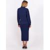 imageCaracilia Womens 2 Piece Skirts Sets Fuzzy Fleece Sweater Long Sleeve Knit Tops Midi Skirt Travel Matching Outfits 2025 FallNavy Blue