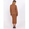 imageCaracilia Womens 2 Piece Skirts Sets Fuzzy Fleece Sweater Long Sleeve Knit Tops Midi Skirt Travel Matching Outfits 2025 FallOchre