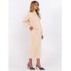 imageCaracilia Womens 2 Piece Skirts Sets Fuzzy Fleece Sweater Long Sleeve Knit Tops Midi Skirt Travel Matching Outfits 2025 FallParchment