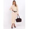 imageCaracilia Womens 2 Piece Skirts Sets Fuzzy Fleece Sweater Long Sleeve Knit Tops Midi Skirt Travel Matching Outfits 2025 FallParchment