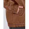 imageCaracilia Womens Oversized Leather Jacket Faux Suede Motorcycle Coat 2025 Fall Fashion Outfits Winter ClothesBrown