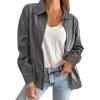 imageCaracilia Womens Oversized Leather Jacket Faux Suede Motorcycle Coat 2025 Fall Fashion Outfits Winter ClothesGrey