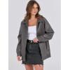 imageCaracilia Womens Oversized Leather Jacket Faux Suede Motorcycle Coat 2025 Fall Fashion Outfits Winter ClothesGrey