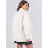 imageCaracilia Womens Oversized Leather Jacket Faux Suede Motorcycle Coat 2025 Fall Fashion Outfits Winter ClothesWhite