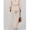 imageCaracilia Womens 2 Piece Outfits Sweatsuit Fall Crewneck Sweatshirts Wide Leg Pants Lounge Matching Sweat Sets TracksuitAlmond