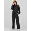 imageCaracilia Womens 2 Piece Outfits Sweatsuit Fall Crewneck Sweatshirts Wide Leg Pants Lounge Matching Sweat Sets TracksuitBlack