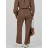 imageCaracilia Womens 2 Piece Outfits Sweatsuit Fall Crewneck Sweatshirts Wide Leg Pants Lounge Matching Sweat Sets TracksuitBrown