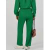 imageCaracilia Womens 2 Piece Outfits Sweatsuit Fall Crewneck Sweatshirts Wide Leg Pants Lounge Matching Sweat Sets TracksuitGreen