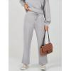 imageCaracilia Womens 2 Piece Outfits Sweatsuit Fall Crewneck Sweatshirts Wide Leg Pants Lounge Matching Sweat Sets TracksuitGrey
