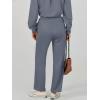 imageCaracilia Womens 2 Piece Outfits Sweatsuit Fall Crewneck Sweatshirts Wide Leg Pants Lounge Matching Sweat Sets TracksuitGrey Blue