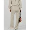 imageCaracilia Womens 2 Piece Outfits Sweatsuit Fall Crewneck Sweatshirts Wide Leg Pants Lounge Matching Sweat Sets TracksuitLight Khaki