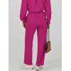 imageCaracilia Womens 2 Piece Outfits Sweatsuit Fall Crewneck Sweatshirts Wide Leg Pants Lounge Matching Sweat Sets TracksuitRose