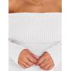imageCaracilia Womens Off The Shoulder Sweater Mini Dress Long Sleeve Fuzzy Fleece Bodycon Cocktail Party 2025 Fall Short DressesWhite