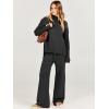 imageCaracilia Womens 2 Piece Sweater Set Knit Pullover Wide Leg Pants Lounge Matching Sets 2024 Fall Fashion Travel OutfitsBlack