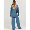 imageCaracilia Womens 2 Piece Sweater Set Knit Pullover Wide Leg Pants Lounge Matching Sets 2024 Fall Fashion Travel OutfitsBlue