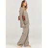 imageCaracilia Womens 2 Piece Sweater Set Knit Pullover Wide Leg Pants Lounge Matching Sets 2024 Fall Fashion Travel OutfitsCamel