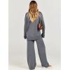 imageCaracilia Womens 2 Piece Sweater Set Knit Pullover Wide Leg Pants Lounge Matching Sets 2024 Fall Fashion Travel OutfitsDrak Grey