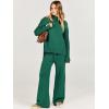 imageCaracilia Womens 2 Piece Sweater Set Knit Pullover Wide Leg Pants Lounge Matching Sets 2024 Fall Fashion Travel OutfitsGreen
