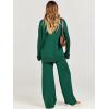imageCaracilia Womens 2 Piece Sweater Set Knit Pullover Wide Leg Pants Lounge Matching Sets 2024 Fall Fashion Travel OutfitsGreen