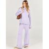 imageCaracilia Womens 2 Piece Sweater Set Knit Pullover Wide Leg Pants Lounge Matching Sets 2024 Fall Fashion Travel OutfitsPurple