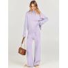 imageCaracilia Womens 2 Piece Sweater Set Knit Pullover Wide Leg Pants Lounge Matching Sets 2024 Fall Fashion Travel OutfitsPurple