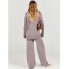 imageCaracilia Womens 2 Piece Sweater Set Knit Pullover Wide Leg Pants Lounge Matching Sets 2024 Fall Fashion Travel OutfitsRed Khaki