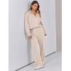 imageCaracilia 2 Piece Outfits for Women Fall Sweatsuits Oversized Half Zip Sweatshirt Sweatpant Matching Lounge Sets TracksuitApricot