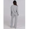 imageCaracilia 2 Piece Outfits for Women Fall Sweatsuits Oversized Half Zip Sweatshirt Sweatpant Matching Lounge Sets TracksuitLight Grey